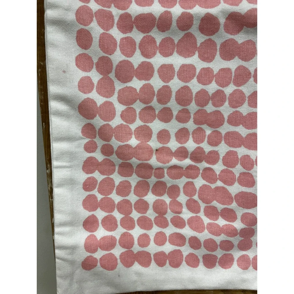 Kate Spade Pillow Covers 10x20 Ikat Dot Stamp Blush Pink White Set of 2 NEW